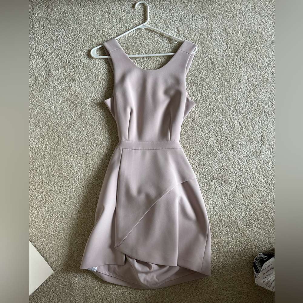 BCBG lavender dress. Cute open back! Worn once and dry cleaned after!